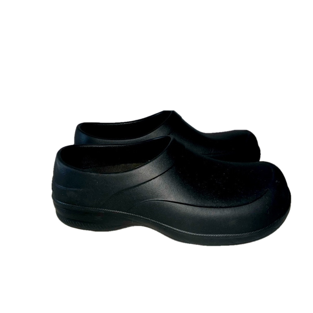 Tred Safe Shoes Mens 10 Work Clogs Slip Resistant Black Rubber Slip On Unisex